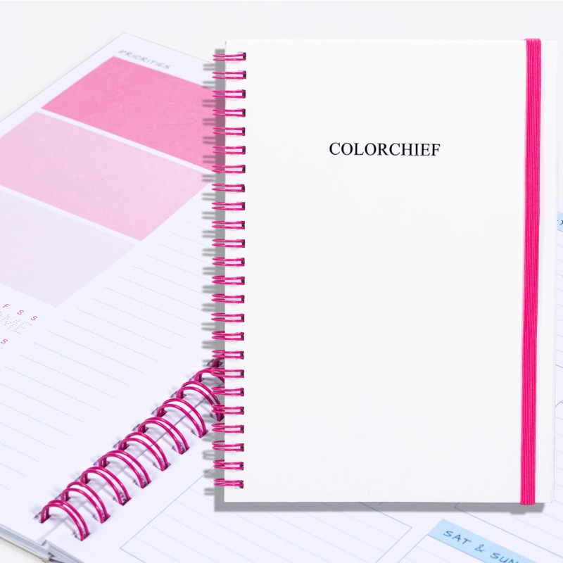 COLORCHIEF Undated Weekly Planner - Weekly Goals Notebook, A5 To-Do List Planner, Spiral Bound Habit Tracking Journal, 5.7 x 8.0 inches